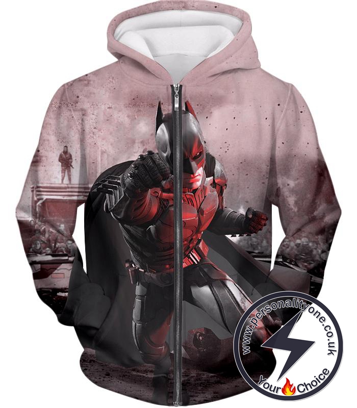 Ultimate 3D Graphic Batman Action Awesome Zip Up Hoodie